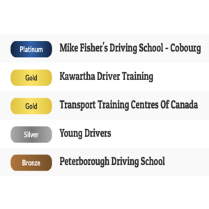 2023 Peterborough Community Votes Platinum Award to Mike Fisher's Driving School